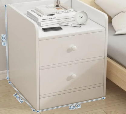 Mesa de Noche Moderna con Estante de Almacenamiento