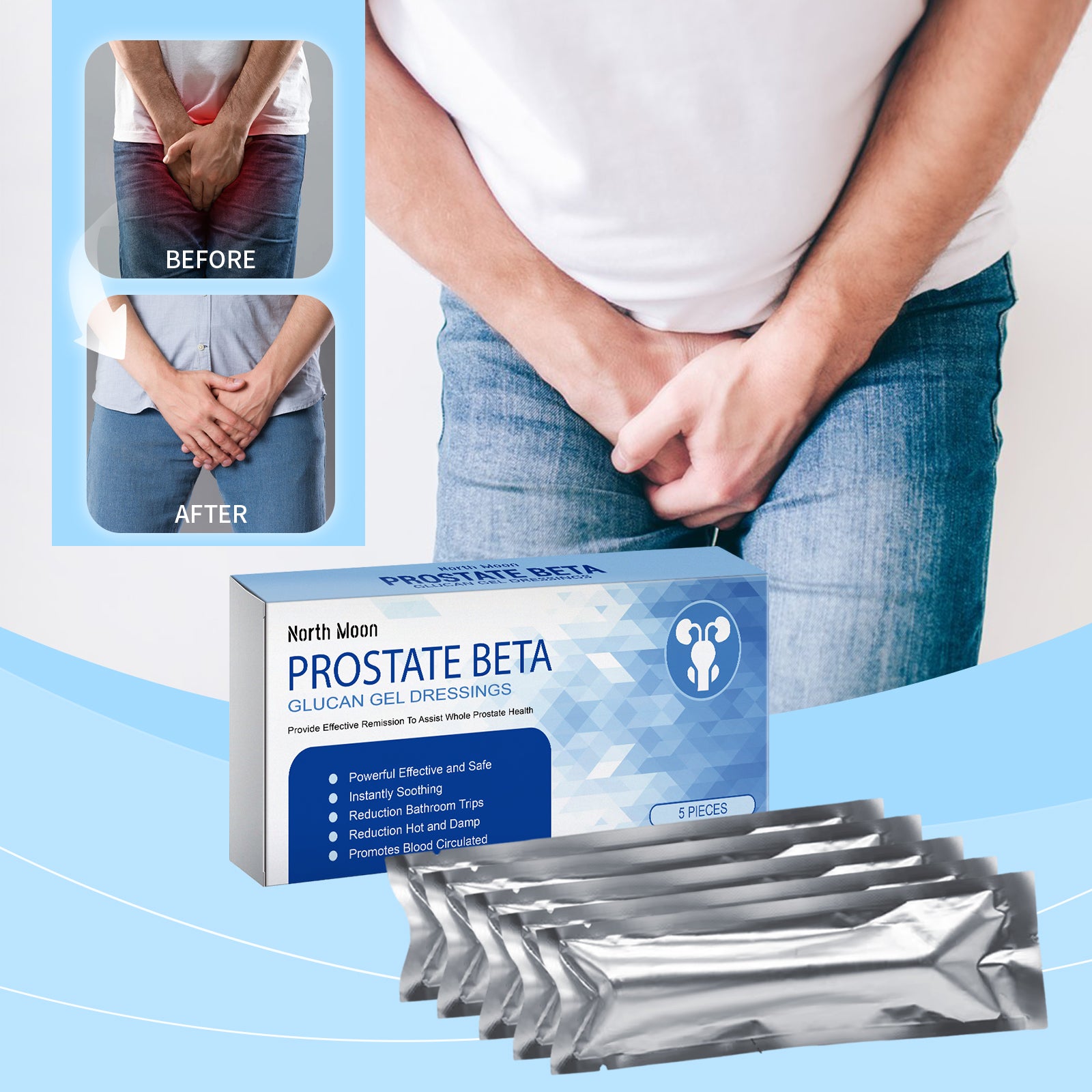 Men's Body Care Gel, Relieve Men's Physical Discomfort Care Gel