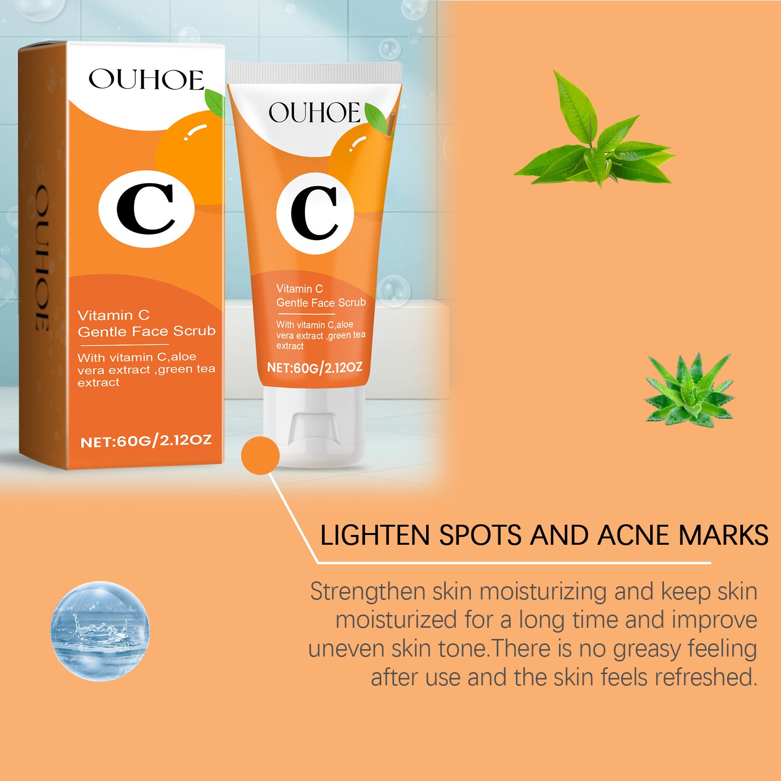 Vitamin C Gentle Facial Cleanser Tender Skin Facial Cleansing Gentle Facial Cleanser