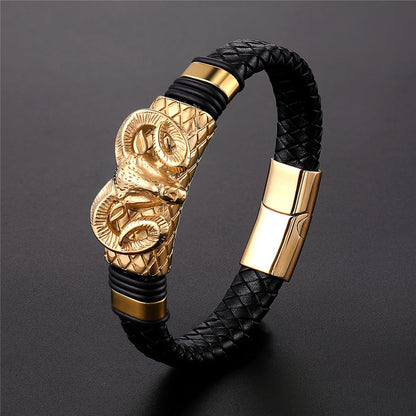 Pulsera Trenzada de Acero Inoxidable Constelación para Hombre