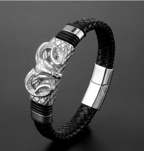 Pulsera Trenzada de Acero Inoxidable Constelación para Hombre