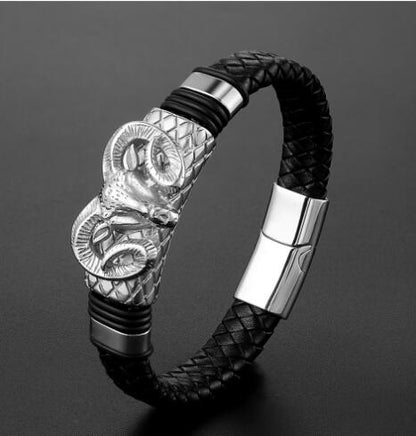 Pulsera Trenzada de Acero Inoxidable Constelación para Hombre